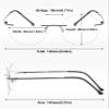 ABETOS Round Titanium Rimless Reading Glasses Blue Light Blocking Women Men Metal Frameless Eyeglasses Flexible Hinges Lightweight Fashion Readers Eyewear, Purple 2.5 view 2