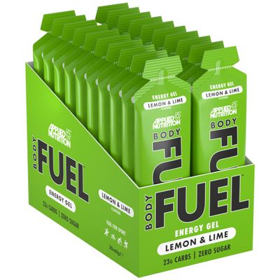 Applied Nutrition BodyFuel Energy Gel - Fast Energy Gels, Fuel for Sport, with Carbs, Sugar Free (Box 20 Units x 60g) (Lemon & Lime)