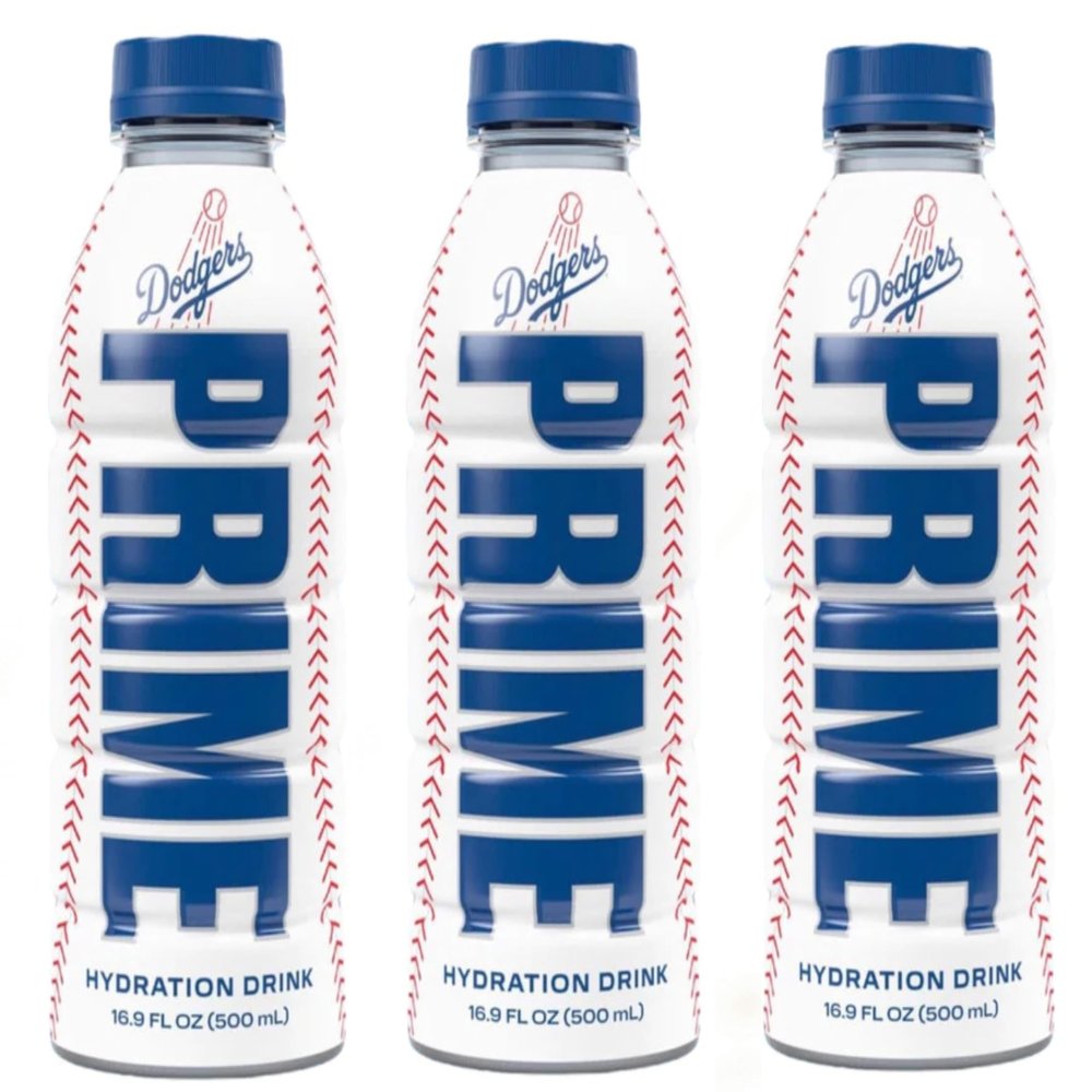 Prime Hydration Sports Drink (Pack of 3) - LIMITED FLAVOUR - by Logan Paul & KSI - Los Angeles (LA) Dodgers - 3 x 500ml Bottle