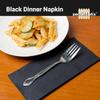 2 Ply Black Dinner Napkins-15" x 17" -1/8Fold - Case of 1,000ct view 2