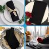 2 Ply Black Dinner Napkins-15" x 17" -1/8Fold - Case of 1,000ct view 3