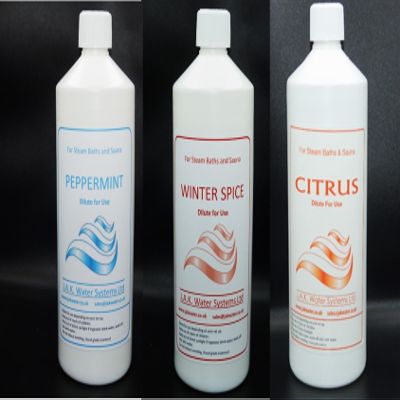 Spa Fragrance kit, Sauna and Steam Room Milk, Essential Oils, 3 x 1 Litre Multipack (Peppermint, Winter Spice, Citrus)