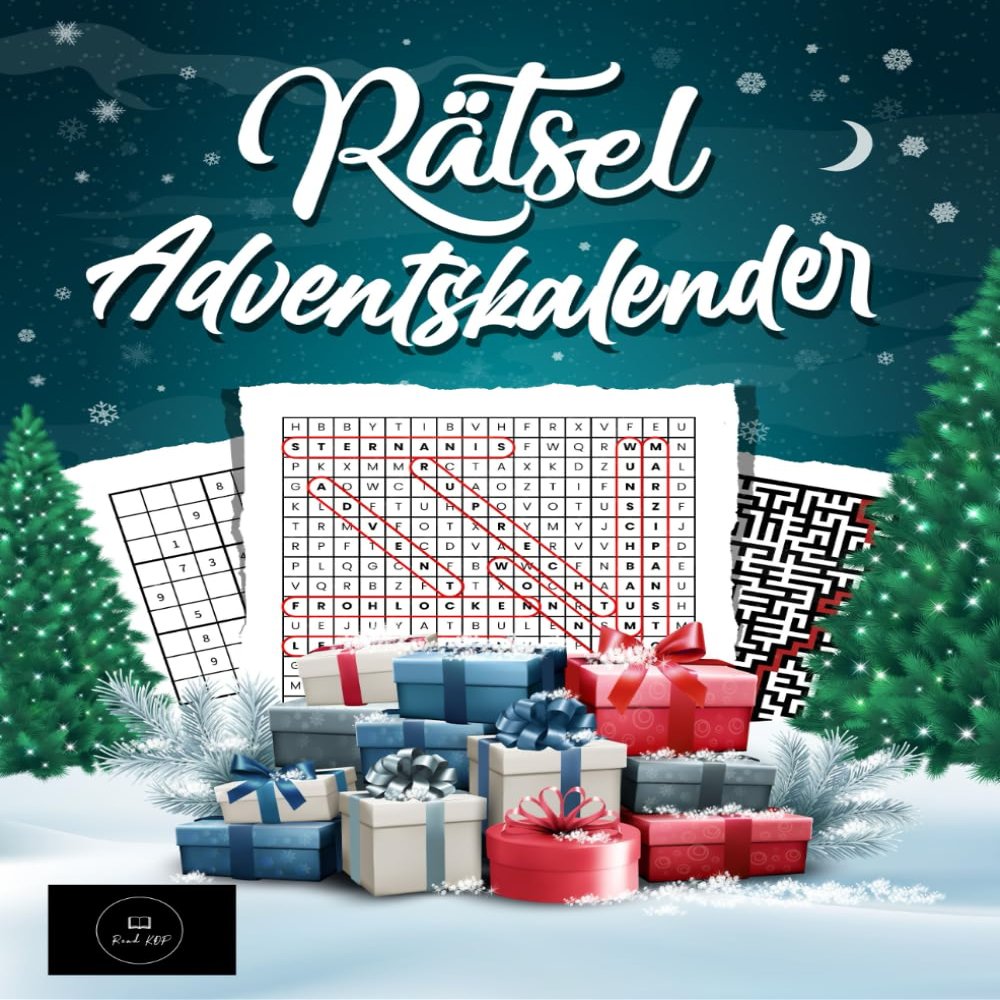 Rtsel Adventskalender: Adventskalender fr Erwachsene mit Sudoku, Wortsuche und vielem mehr