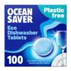 OceanSaver Eco-Friendly Dishwasher Tablets - Pack of 100 | Non-Toxic & Plastic-Free Dish Washing Tablets for Sustainable Cleaning | All in One Plant-Based Dishwasher Salt & Rinse Aid for Tough Stains view 1