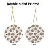 YYHHAOFA Cookies Food Chocolate Chip Biscuits Prints Christmas Ceramic Round Pendant Decoration - Festive Hanging Ornament for Stores, and Homes -2.9 in view 2
