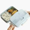 Stainless Steel Lunch Box Microwave Lunch Box Straw Food Storage Container Portable Bento Box (Color : Pink) vision view 4