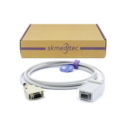 skmeditec SpO2 Adapter Cable Compatible with Nellcor for Nellcor Oxismart SpO2 Sensor Probe, 7.2FT Extension Cord with 14 Pins Connector and 9 Pins Female Connector, Replacement Cord for SCP-10, MC-10