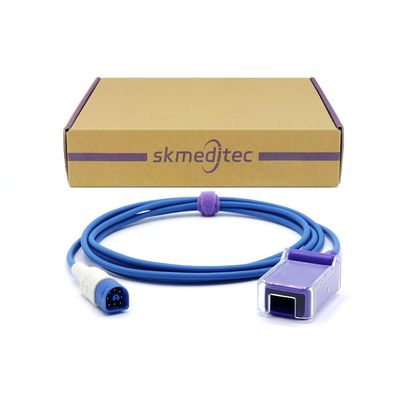 skmeditec SpO2 Adapter Cable Compatible with PHPhilips for Nellcor OxiMax SpO2 Sensor Probe, 7.2FT Extension Cord with 8 Pins Connector, Replacement Cord for M1943NL, 989803136591