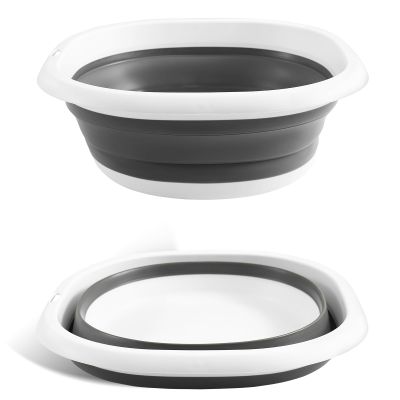 4UBonLife Collapsible Washing Up Bowl, 5L Foldable Washing Basin Portable Dishpan, Multipurpose Outdoor Travel Washtub Space Saving Folding Plastic Bucket for Kitchen Sink Camping Hiking