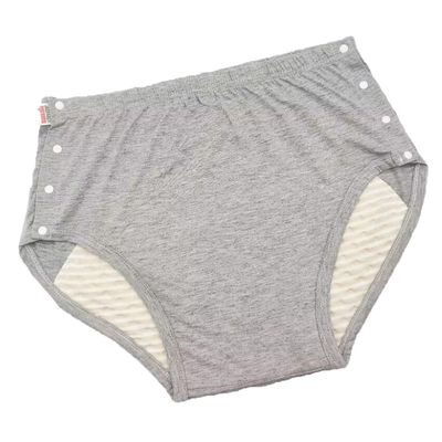 XWSM Side Buckle Incontinence Leakproof Underwear Men Womens Knickers Pants Briefs Menstrual Period Panties Postpartum Protective Underpants (Color : Grey, Size : XL/X-Large)