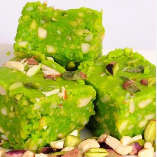 Festival Special Premium (Green Pista Barfi 400g) Delicious Indian Traditional Sweets To Sweeten Up Your Celebration Best Gift For All Occasions Marriage,Diwali,Holi,Raksha Bandhan Sold By Kidzbuz