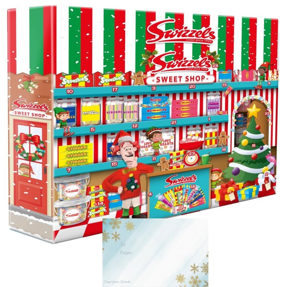 2024 Swizzels Sweet Shop Christmas Advent Calendar 220g | Christmas for Kids Countdown To Sweet Calendars Unisex Boys Girls 220g