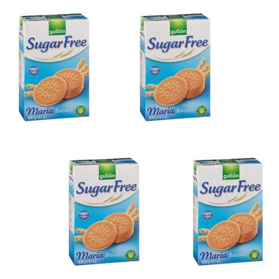 GuIIon Sugar-Free Maria Biscuits 4 Pack x 400g - Enjoy the Wonderful Taste Of Chocolate Wafers But Without All Of The Added Sugars