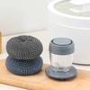 rongweiwang Cleaning Supplies Multifunctional Kitchen Soap Dispenser Kitchen Tools Storage Tank Steel Wire Soap Dispensing Palm Brush, Add liquid PET view 3