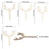 Gyufise 24Pcs Deer Antler Cupcake Toppers Wooden Antler Cake Picks Merry Christmas Cake Decorations Wedding Baby Shower Birthday Hunting Xmas Holiday Party Cake Decoration Supplies view 2