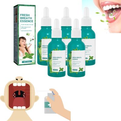 Fresh Breath Oral Care Essence, Freshening Drops For Adults Keep Youra (5pcs)