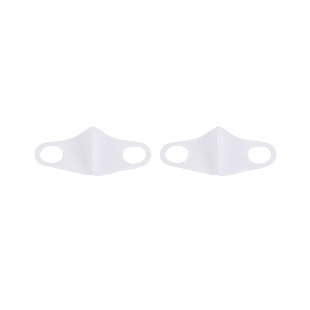 2 set of 3-Layer Sponge Mask Anti-dust Anti-saliva Mouth-mask Reusable Unisex Mouth Shield Full White