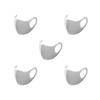 5 set of 3-Layer Sponge Mask Anti-dust Anti-saliva Mouth-mask Reusable Unisex Mouth Shield Gray view 1