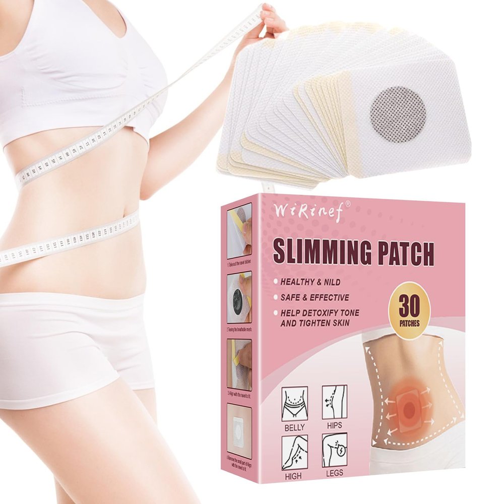 Monozoz Slimming Patches for Belly Fat, Pack of 30 Abdominal Slimming Stickers - Anti-Cellulite Body Slim Stickers, Vegetable Slimming Plasters Promotes Metabolism