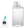 700/1100/1500/1900ml Airtight Laundry Detergent Dispenser With Measuring Cup - Washing Powder Dispenser | Clear Laundry Liquid And Powder Detergent Dispenser | Washing Powder Container Storage Bucket view 1