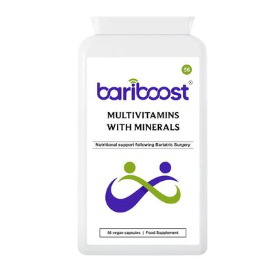 Bariboost Bariatric Multivitamin | Bariatric Vitamins and Minerals | Vitamins for Bariatric Surgery Patients | Gastric Bypass and Sleeve Gastrectomy | Easy to Swallow Capsule (56)