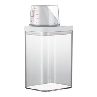 700/1100/1500/1900ml Airtight Laundry Detergent Dispenser With Measuring Cup - Washing Powder Dispenser | Clear Laundry Liquid And Powder Detergent Dispenser | Washing Powder Container Storage Bucket