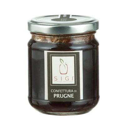 SIGI Azienda Agricola PLUM Jam | Free of Food Dyes, Preservatives and Additives | 100% Artisanal and Natural | Handmade and Made in Italy | Jar 220gr.