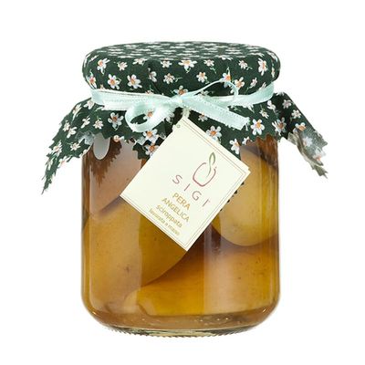 SIGI Azienda Agricola Angelica PEAR in Syrup | Free of Food Dyes, Preservatives and Chemical Additives | 100% Artisanal and Natural | Handmade and Made in Italy | Jar 540gr.