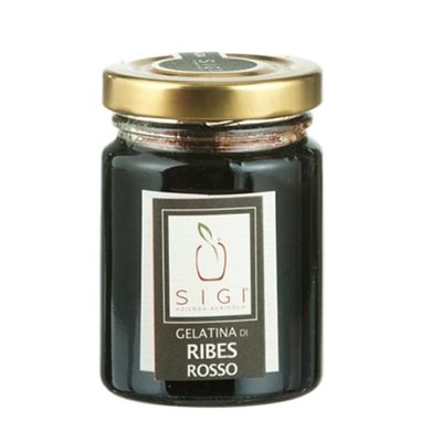 SIGI Azienda Agricola REDCURRANT Jelly | Free of Food Dyes, Preservatives and Chemical Additives | 100% Artisanal and Natural | Handmade and Made in Italy | Jar 110gr.