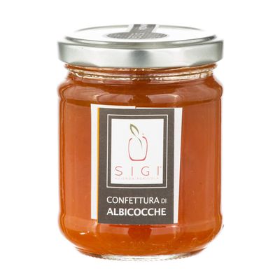 SIGI Azienda Agricola APRICOT Jam | Free of Food Dyes, Preservatives and Additives | 100% Artisanal and Natural | Handmade and Made in Italy | Jar 220gr.