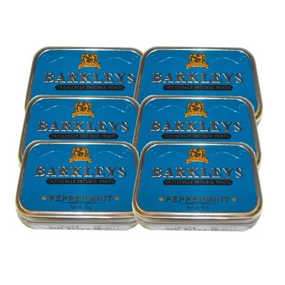 Barkleys classic peppermints in luxury tin 50g - 6 Pack