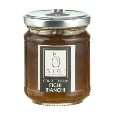 SIGI Azienda Agricola White FIG Jam | Free of Food Dyes, Preservatives and Additives | 100% Artisanal and Natural | Handmade and Made in Italy | Jar 110gr.