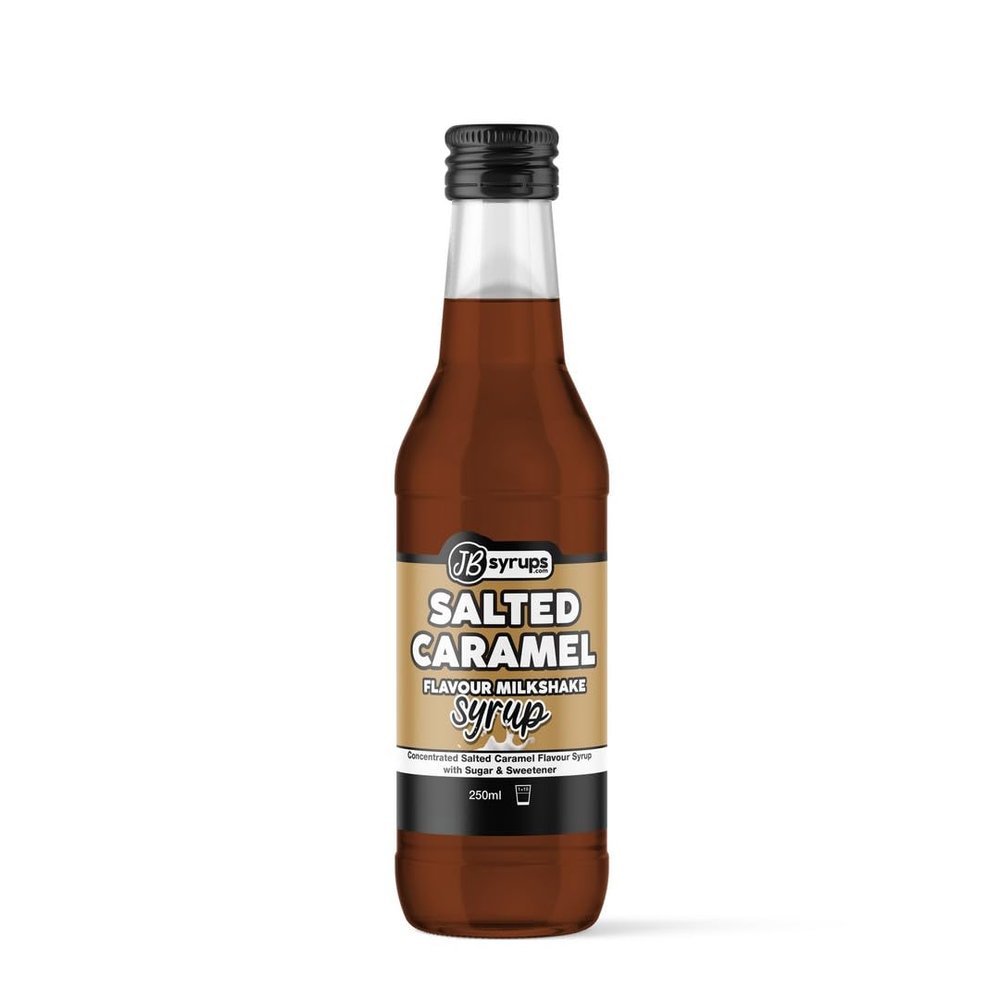 Salted Caramel Flavour milkshake syrup 250ml JB Syrups