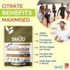 Magnesium Citrate British Made by SMUG Supplements - 90 Vegan Capsules not Tablets - Providing 180mg Elemental Magnesium - Highly Absorbable Daily 600mg Supplement for Men and Women view 3