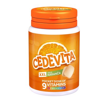 Cedevita Multivitamin Healthy and Sweet Gummies with 9 Essential Vitamins in Orange Jar Flavor - A Pocket Full of Immune System Booster Vitamins - Pack of 15 Gummies,