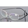 ABETOS Titanium Rimless Reading Glasses for Men Women Frameless Metal Small Rectangular Readers Lightweight Fashion Computer Eyeglasses for Reading, Brown 1.5 view 3