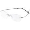 ABETOS Titanium Rimless Reading Glasses for Men Women Frameless Metal Small Rectangular Readers Lightweight Fashion Computer Eyeglasses for Reading, Silver 1.5 view 1