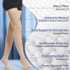 Beister Medical Closed Toe Thigh High Compression Stockings with Silicone Band for Women & Men, Firm 20-30 mmHg Graduated Support for Varicose Veins, Edema, Flight 1 Pair view 4