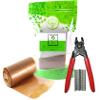 Collagen Casings 65mm/5mts + Hand Crimper for Meat + 60 hog Rings, Sausage Casings view 1