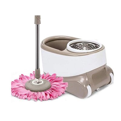 360 Spin Mop, for Floor Cleaning Mops, and Bucket System with Wheels, with Drainage Hole