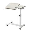 TigerDad Over Bed Table with Wheels Adjustable | Rolling Laptop Table Overbed Desk Hospital Tray Table Sofa Chair Side Table for Home Office (White) view 1