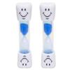 2 x Kids Toothbrush Timer ~ 3 Minute Smile Sand Timer for Brushing Children's Teeth (2 Blue) view 1