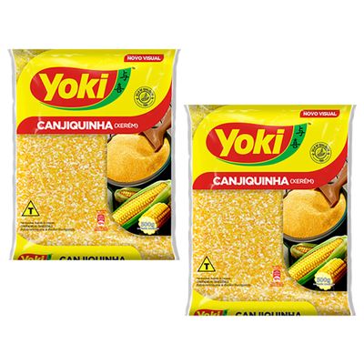 Yoki Canjiquinha (Xerem) 500g | Yellow Corn Grits 500g | Main Incredients for Many Brazilian Dishes (Canjiquinha Xerm, 2 Pack)