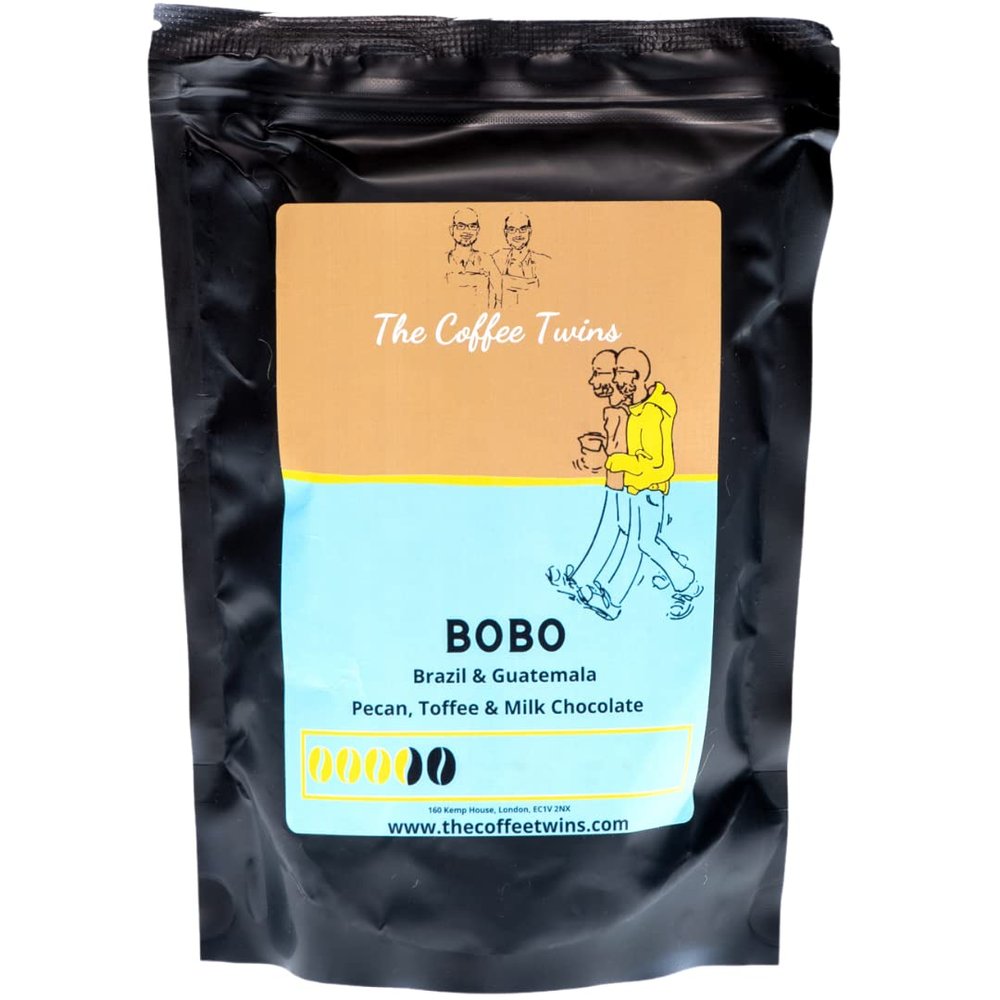 The Coffee Twins - Bobo 1kg - Ethical Speciality Coffee Beans - Freshly Roasted - Brazil Guatemala Blend - Whole Beans - 100% Arabica - Roasted in the UK