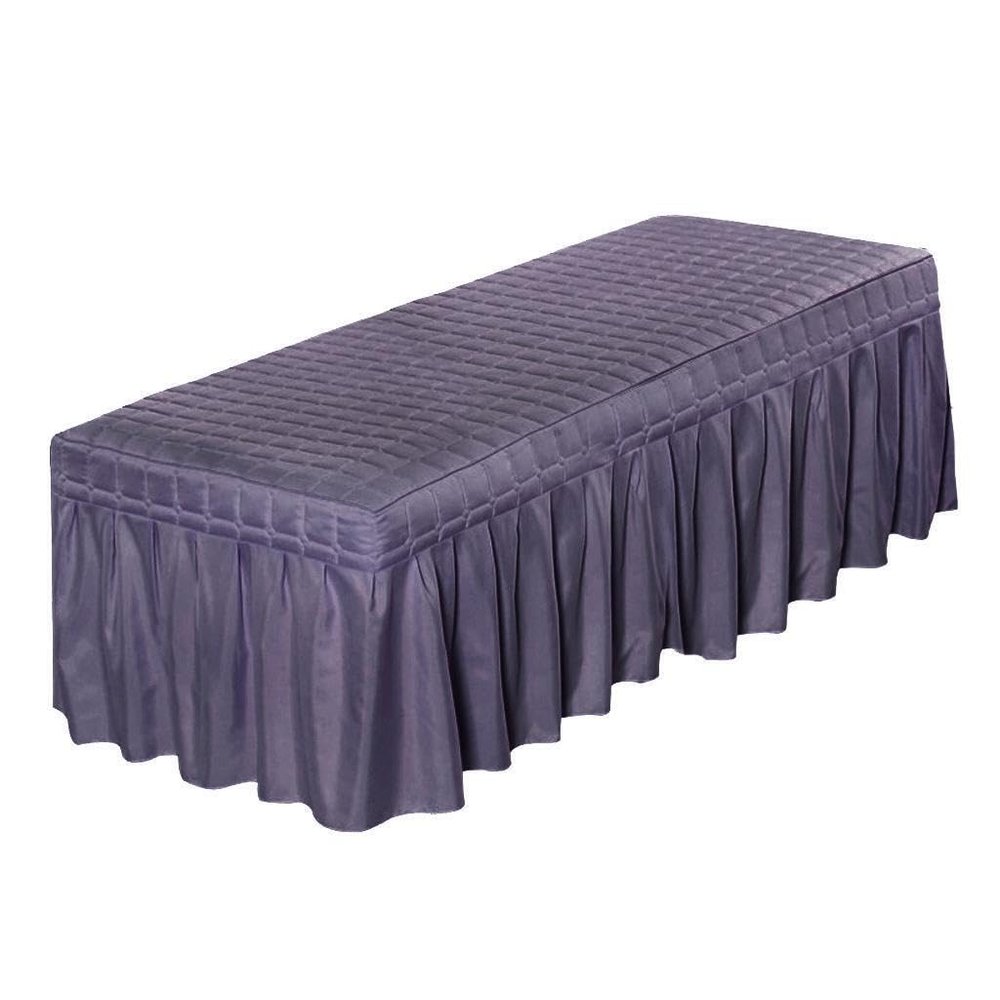 YIUPEDRFG Stylish Massage Cosmetic Table Valance Sheet Cover with Hole Easy to Clean, Smokey Purple 185x70cm, 1Set