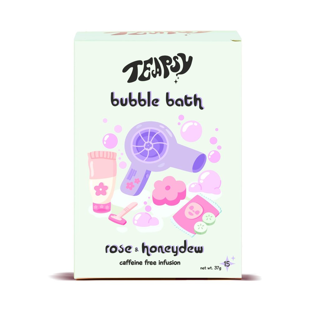 Teapsy "Bubble Bath" Tea | Rose & Honeydew Tea | 15 Premium Teabags