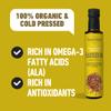Organic Flax Seed Oil (Cold Pressed) by Sun & Seed - 3 x 250ml - Great Source of Omega-3 - Vegan Friendly - Linseed Oil - Pure & Refined view 2