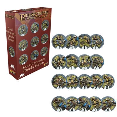 Wargames Delivered Pike & Shotte Epic Battles Scots Covenanters Casualty Markers - 18 Warlord Resin Casualty Markers, Steadfast Regiments - Action Figures by Warlord Games