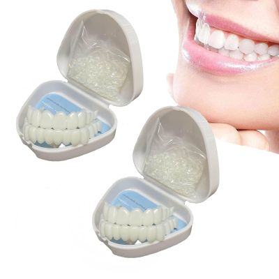 Flipped Warmth 2 Pairs Instant Veneers Snap on Veneers Teeth Dentures Fake Teeth Smile Teeth Covers False Teeth Veneers Top And Bottom Fake Teeth for Women And Men