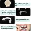Flipped Warmth 2 Pairs Instant Veneers Snap on Veneers Teeth Dentures Fake Teeth Smile Teeth Covers False Teeth Veneers Top And Bottom Fake Teeth for Women And Men view 2